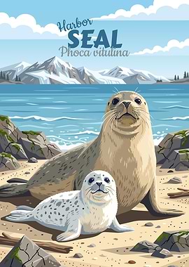 Harbor Seal Illustration