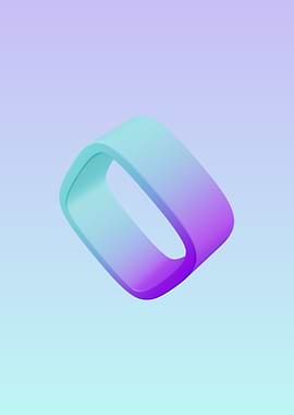 Abstract 3D Ring with Gradient Colors
