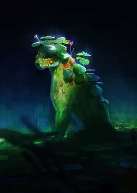 Botanical Feline Creature