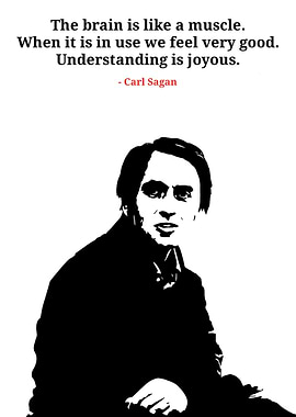 Carl Sagan Quote Portrait