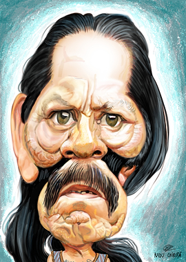 Danny Trejo Caricature Portrait