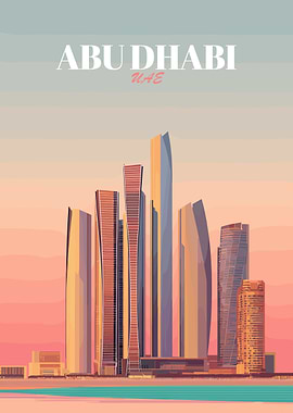 Abu Dhabi Skyline Vector Illustration