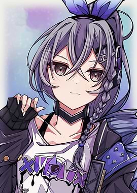 Anime Girl with Gray Hair