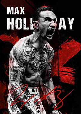 Max Holloway UFC Fighter Portrait