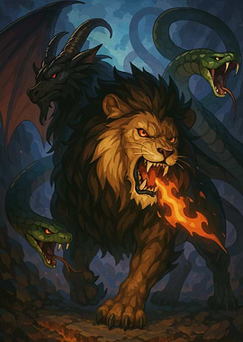 Chimera: Lion DragonSnake Monster