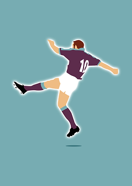 Soccer Player Di Canio Kicking Ball