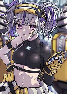 Anime Girl with Futuristic Weapon