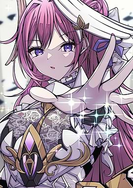 Anime Girl with Pink Hair