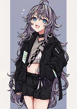 Anime Girl in Black Jacket