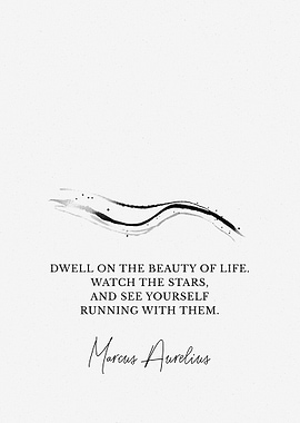 Marcus Aurelius Quote Minimalist Art