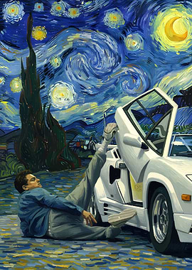 The Wolf of Wall Street Movie Starry Night Lamborghini