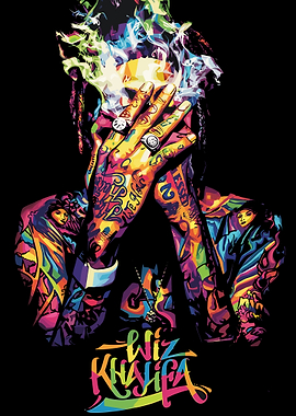 Wiz Khalifa Colorful Portrait
