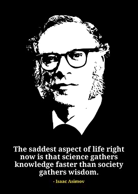 Isaac Asimov Quote Portrait