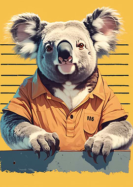 Koala in Prison Uniform