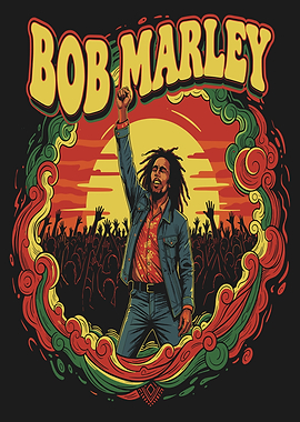 Bob Marley Concert Art