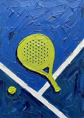 Padel Tennis Art Painting