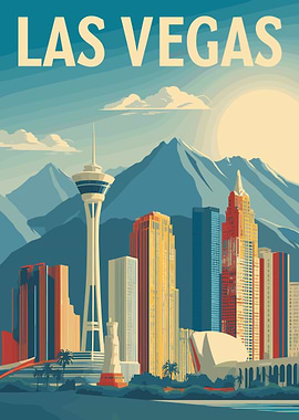 Las Vegas Cityscape Illustration