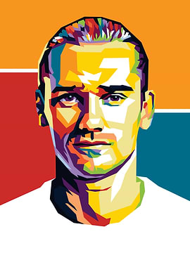 Antoine Griezmann Pop Art Portrait
