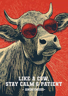 Cool Cow with Sunglasses Art