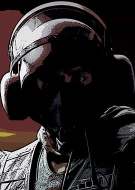 Pilot in Helmet Digital Art