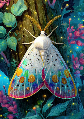 Colorful Psychedelic Moth