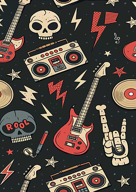 Rock and Roll Music Pattern