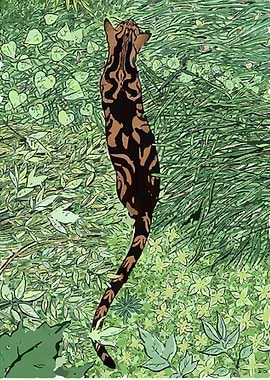 Bengal Cat in Greenery