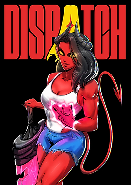 Red-skinned Demon Girl with Sword