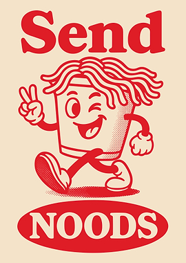 Send Noods Cartoon Character