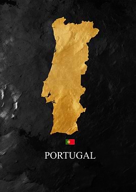 Portugal Map Art