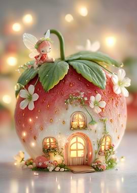 Strawberry Fairy House