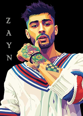Zayn Malik Pop Art Portrait