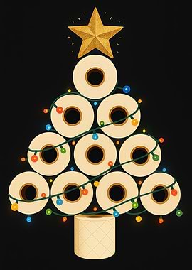 Christmas Tree Rolls of Toilet Paper