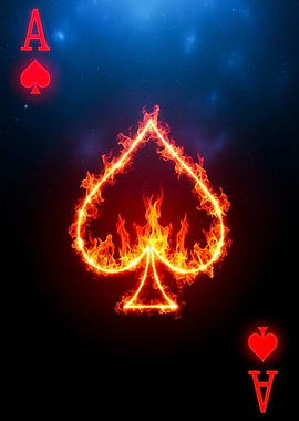 Ace of Spades in Flames