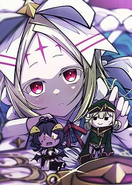 Anime Girl with Plushies