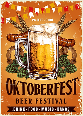 Oktoberfest Beer Festival Vintage Poster