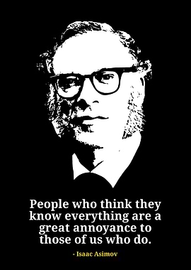 Isaac Asimov Quote Portrait