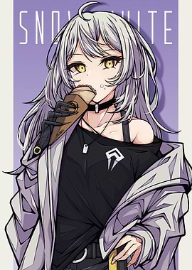 Anime Snow White Eating Burrito