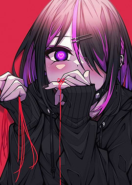 Anime Girl with Heart Eye