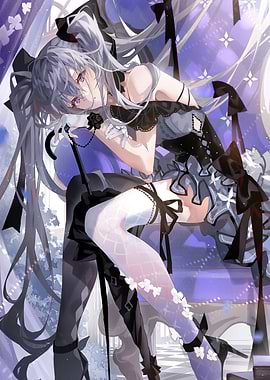 Girl with Black Rose