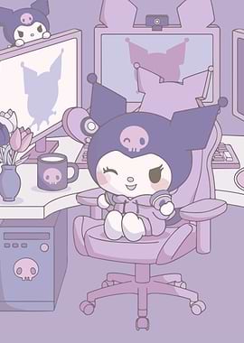 Kuromi Gaming Setup