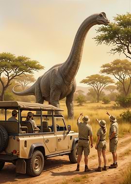 Safari Adventure with a Dinosaur