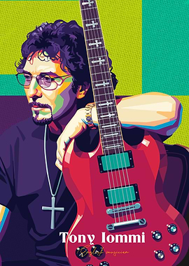 Tony Iommi WPAP Pop Art Portrait