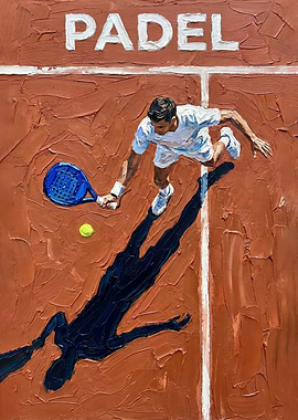 Padel Player Painting