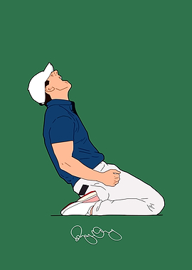 Rory Golf Victory Celebration Illustration