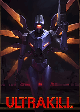 ULTRAKILL Robot in Graveyard