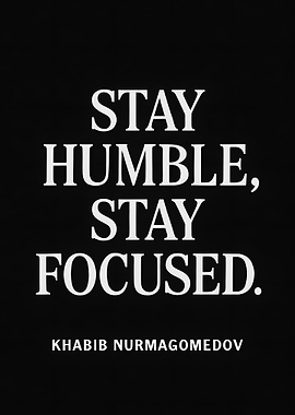 Stay Humble, Stay Focused - Khabib