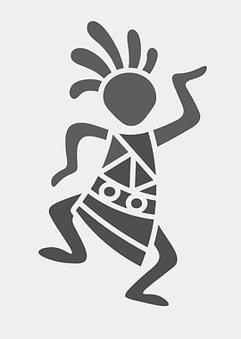 Kokopelli Figure Silhouette