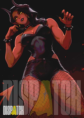 Demon Girl in Black Outfit