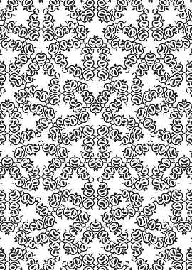 Biomorphic Seed Kaleidoscope Star Pattern